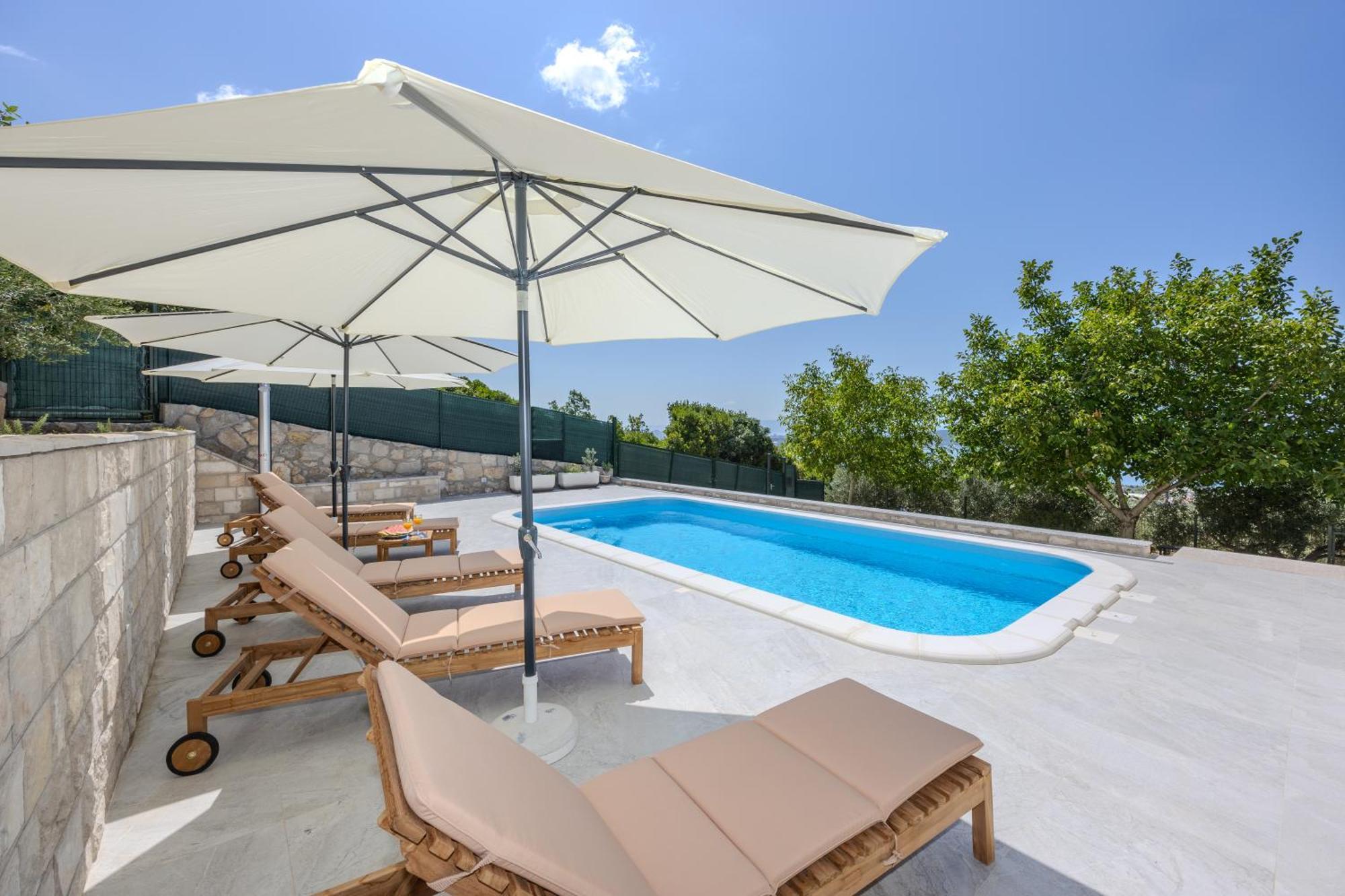 Private Villa Golden Hour With A View Of Split Area Kaštel Sućurac Exteriér fotografie